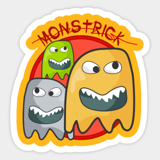 monstrick or treat laugh Sticker